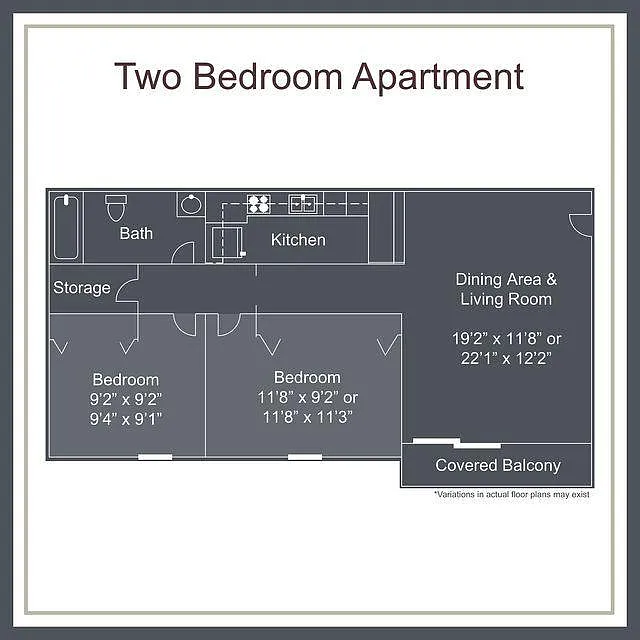 Floor plan 2 Bedroom Classic Flat
