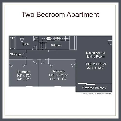 Floor plan 2 Bedroom Classic Flat