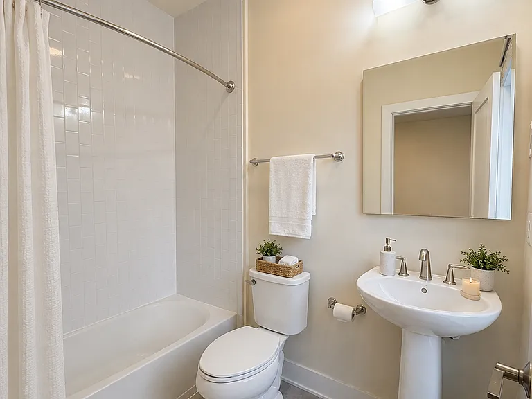 Second bedroom's attached bathroom.