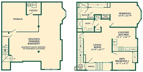 Floor plan The Cambridge III (w/finished basement)