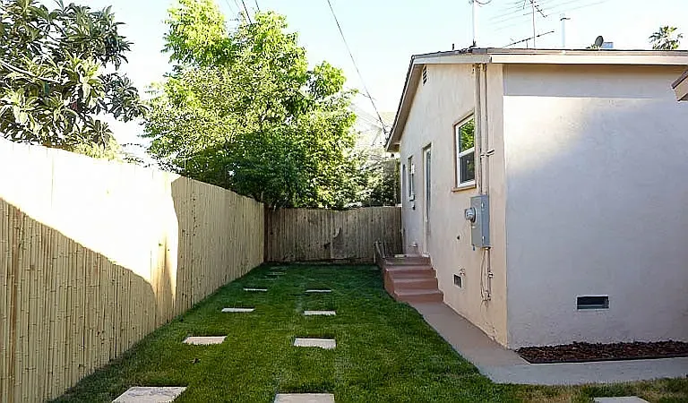 Private backyard