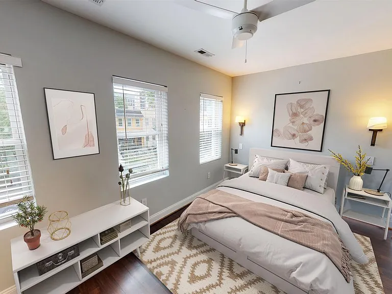 Bedroom 1. This image shows a virtually furnished space. Bedrooms come unfurnished.