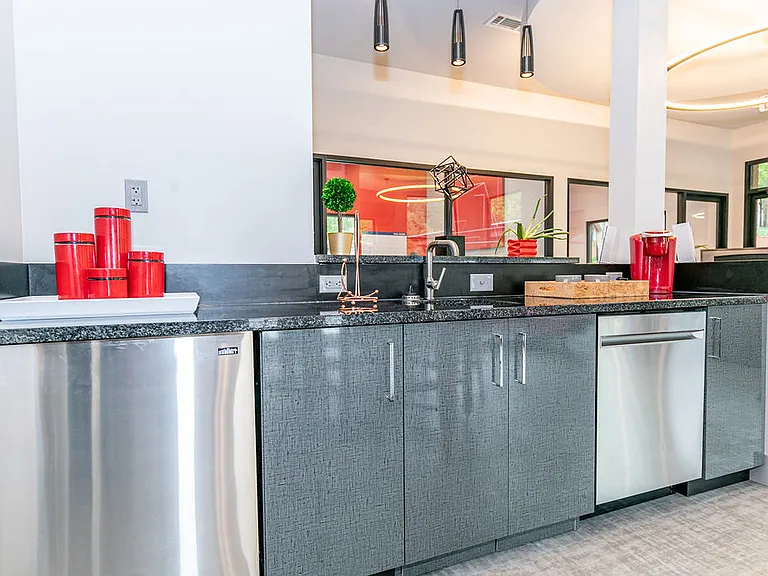 Resident Lounge with Media and Coffee Station.