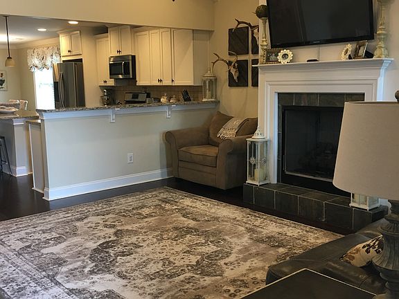 Living room looks into kitch