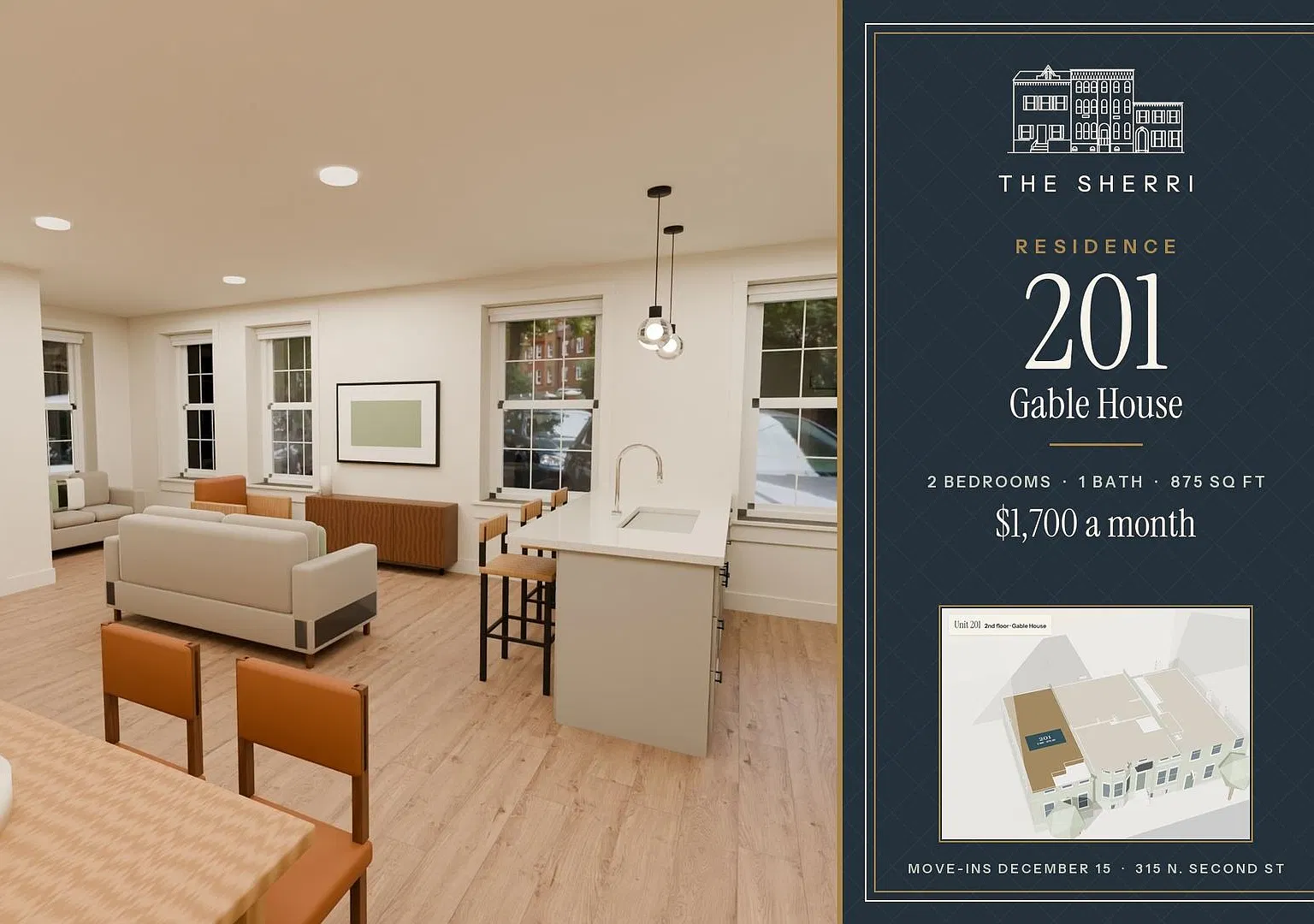 The Sherri | Residence 201 | Two-bedroom residence | Dec 15 — Photo 3