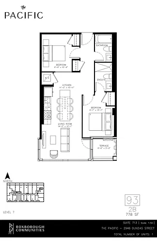 Floor plan 2 bedroom 2 bath 2 Bed 2 Bath 17