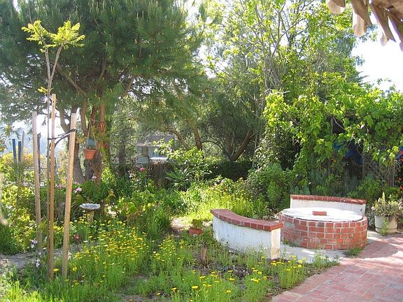 Private Canyon garden with fire pit