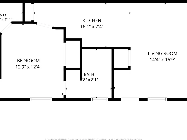 Floor plan with approximate room dimensions