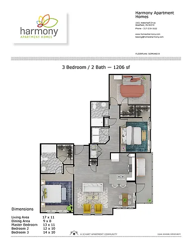Floor plan Soprano B 3.2