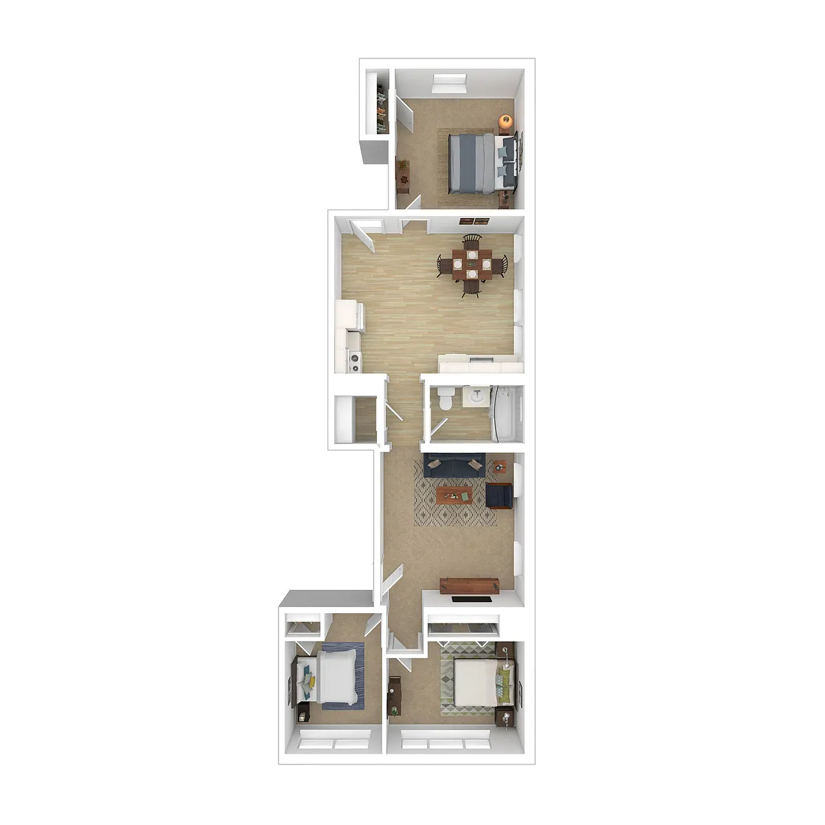 Floor plan 3 Bedroom 1 Bathroom