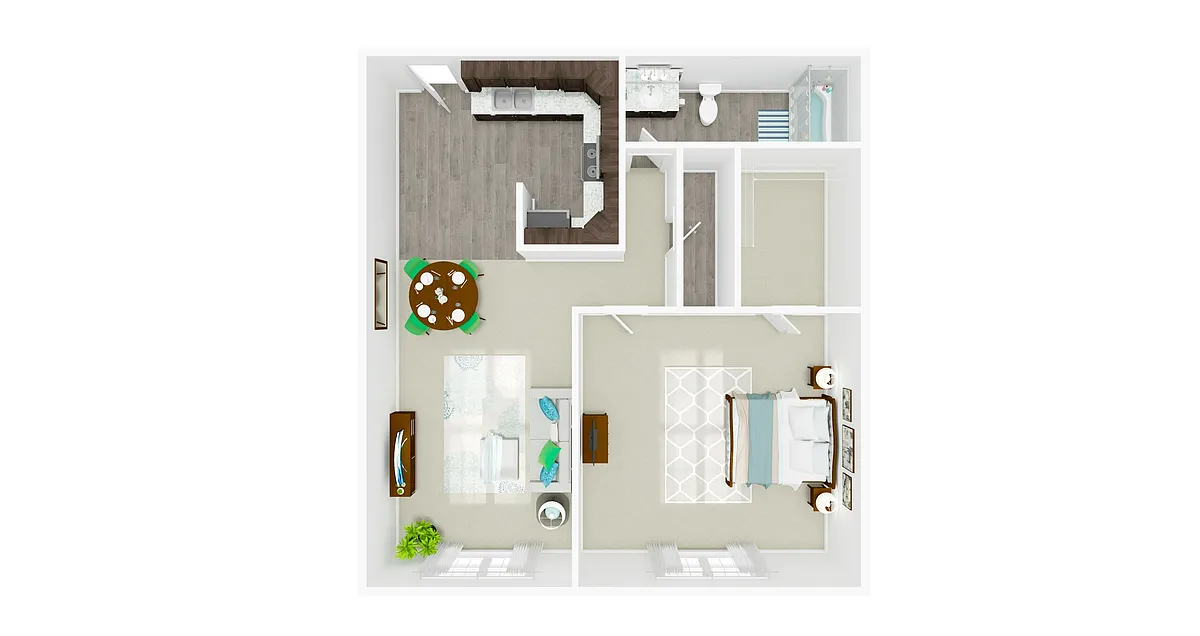 Floor plan 1bed 1bath