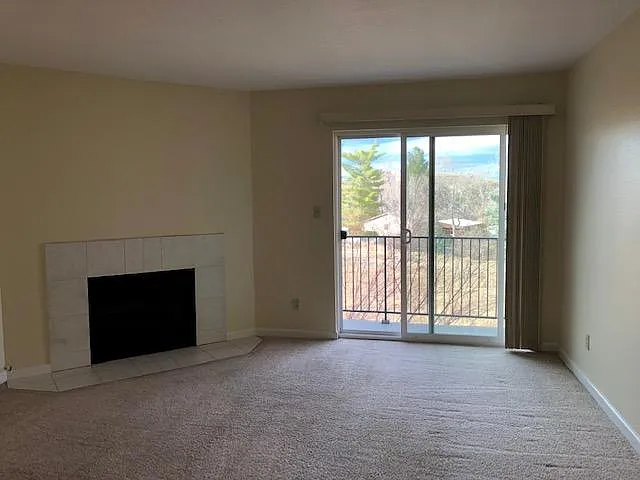 Cozy living room with connected balcony