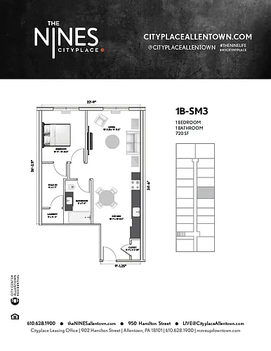 Floor plan 1B-SM3