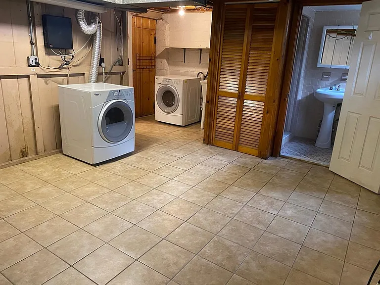 Basement Utility - Laundry and Bathroom