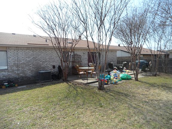Oversized patio and lovely trees