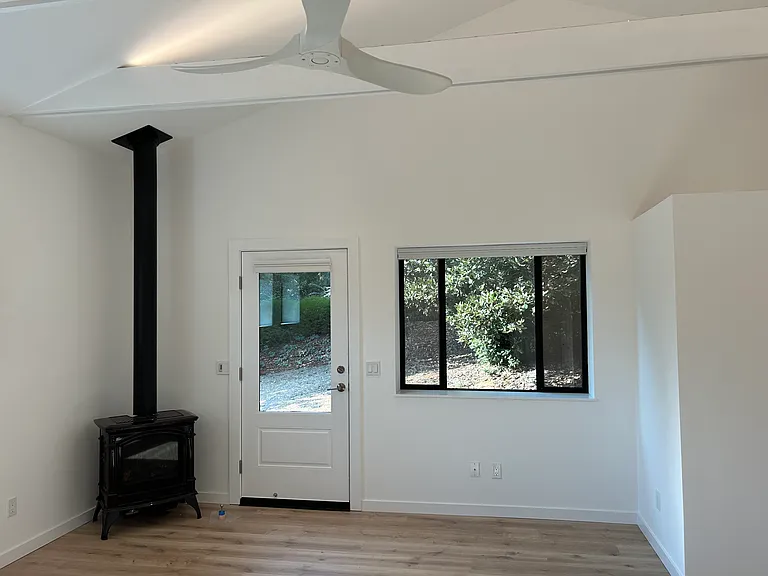 Studio Entry + Propane Fireplace