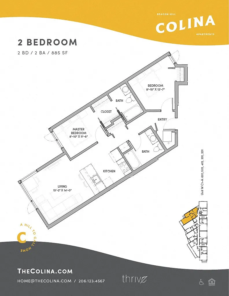Floor plan 2x2 - C1-A West