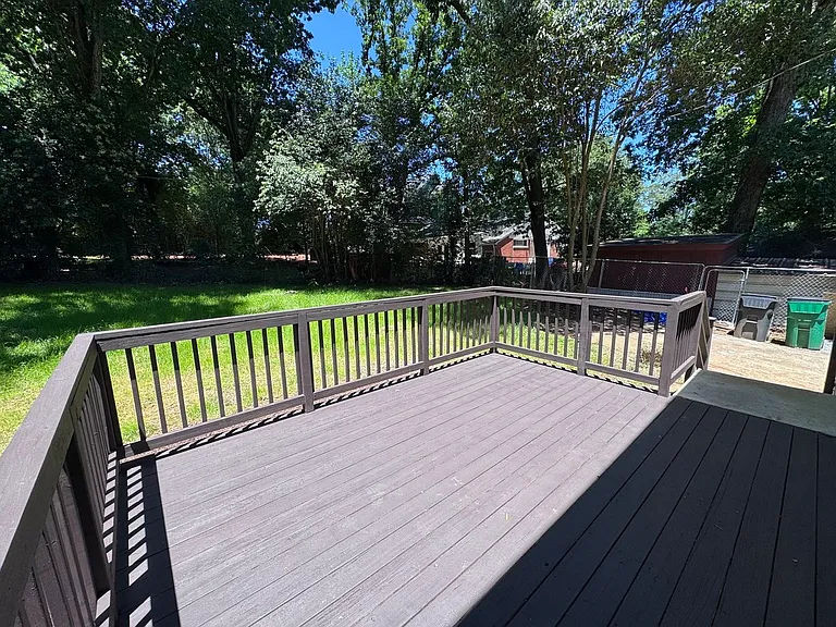Deck has outdoor outlet and lamp