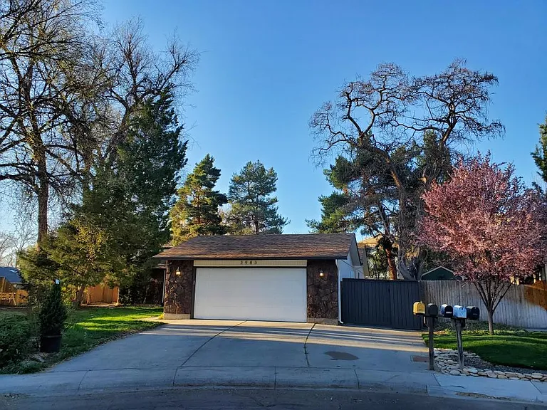 View from the street. Corner lot.