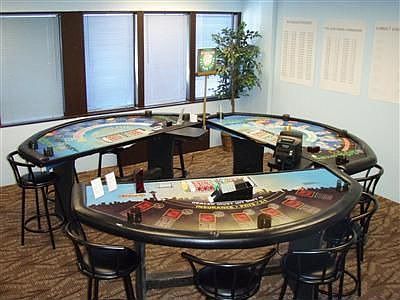 One of two pits. Games include Spanish 21 (complete with peeker), Pai Gow Poker with ACE shuffle mac