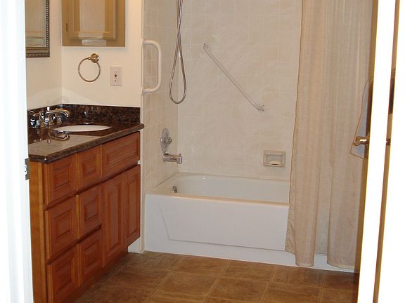 Hall into bathroom
