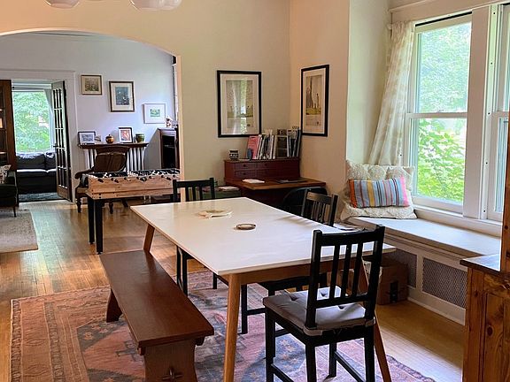 large dining room, table seats 6-8