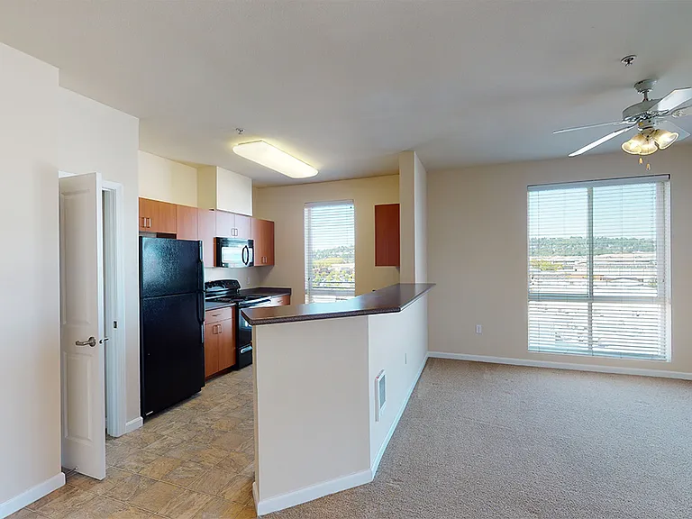 Griffis Lake Washington B3 kitchen with cherry cabinets.