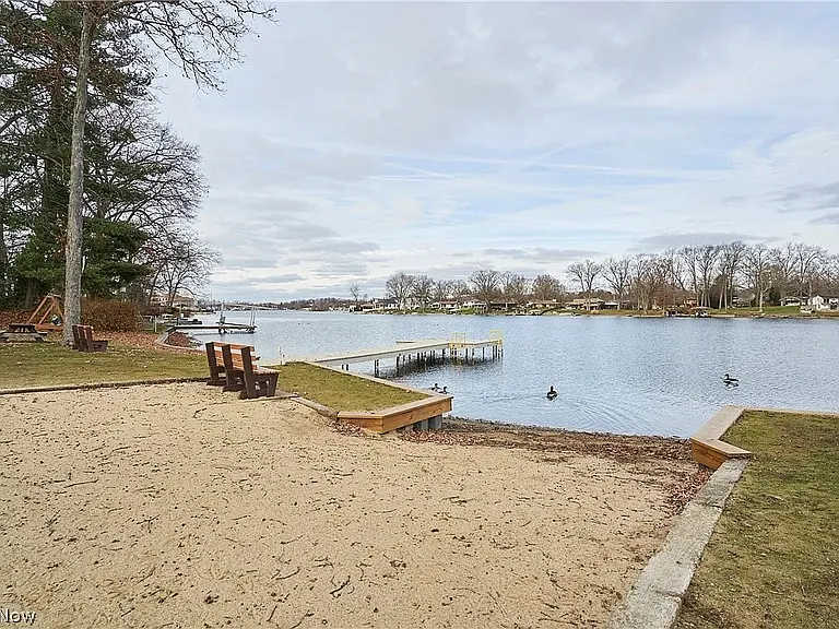 Private lakefront park in neighborhood - beach/ swim area