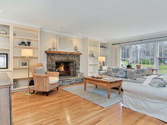 Living area with fireplace