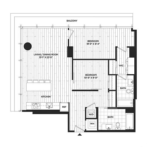Floor plan 2 Bed - 2 Bath | B09