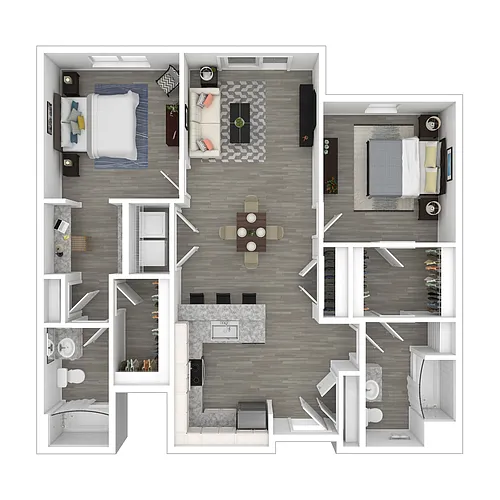 Floor plan 2 Bedroom (Income Restrictions Apply - 62+)
