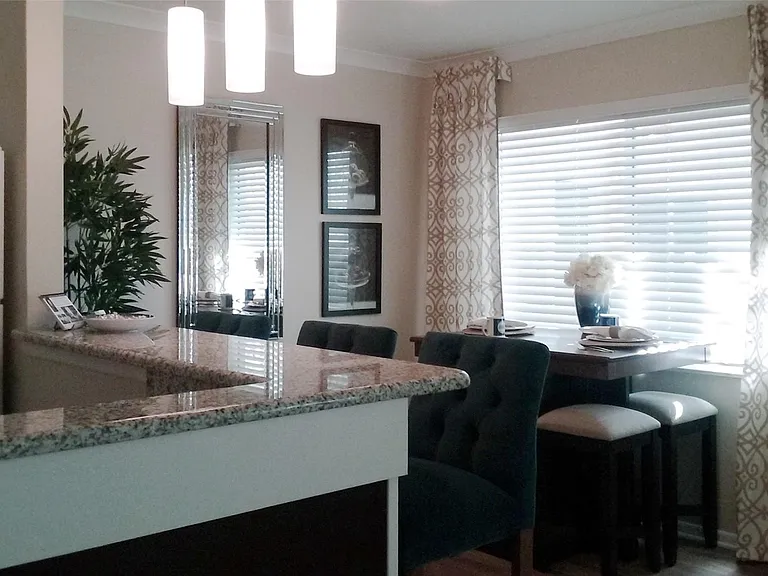 Kitchen to dining area