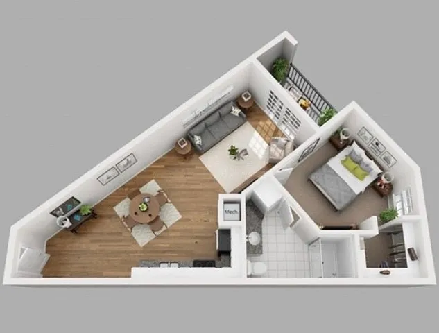 Large one bedroom, one bathroom Large one bedroom, one bathroom