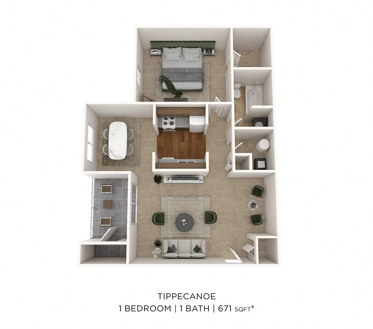 Floor plan One Bedroom