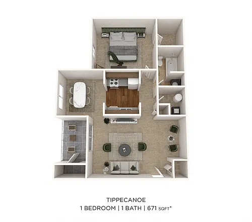 Floor plan One Bedroom