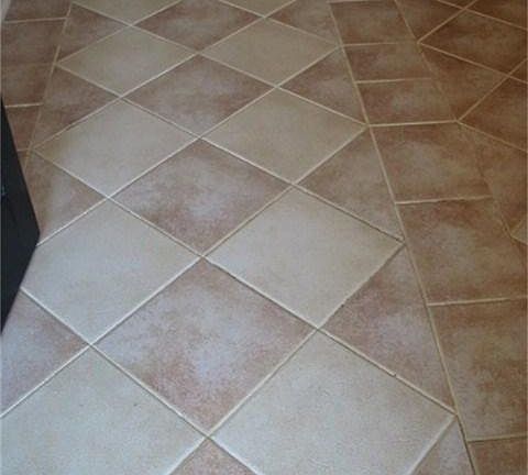Tiles in entry and formal dinning room