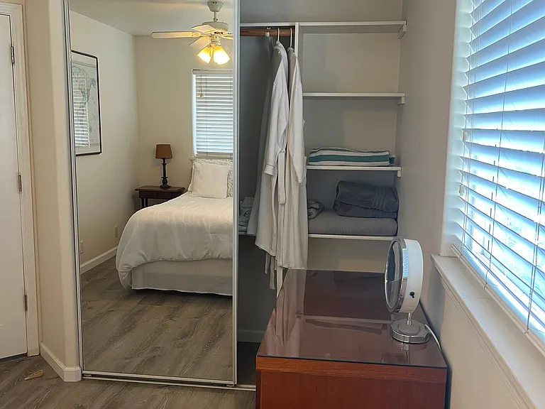 3rd Bedroom closet with 2 full length mirrored doors