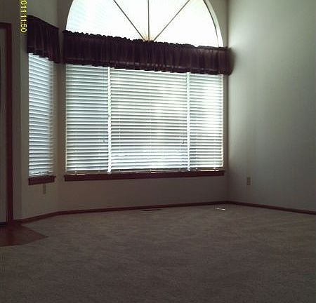 Large Livinging Room Window with shutters and treatments!