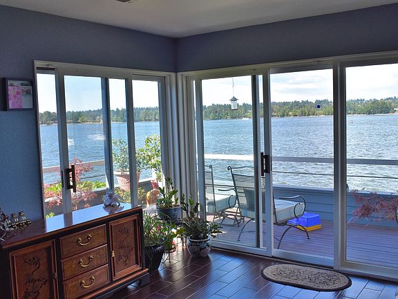 Wrap round deck with ample of window.