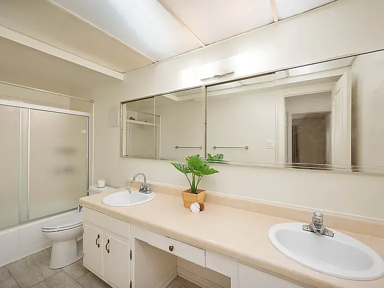 Bathroom with dual sinks