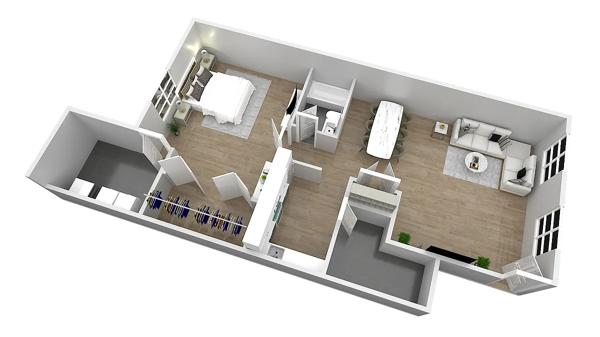 Floor plan 1 Bedroom Classic