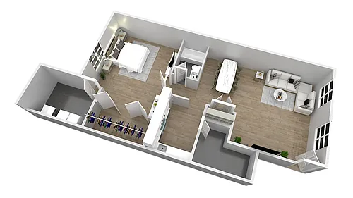 Floor plan 1 Bedroom Classic