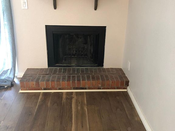 Wood burning fireplace