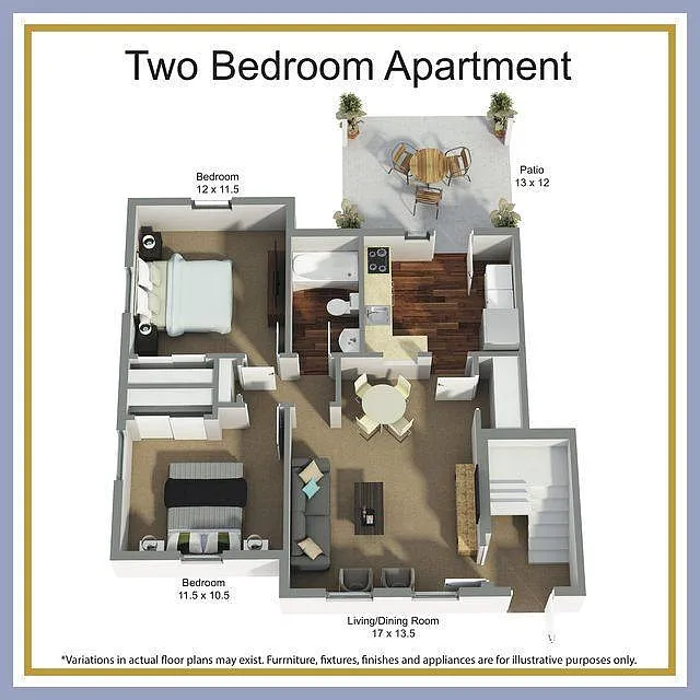 Floor plan Two Bedrooms