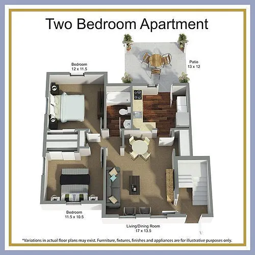 Floor plan Two Bedrooms