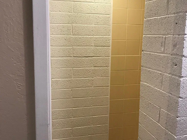 shower entry area