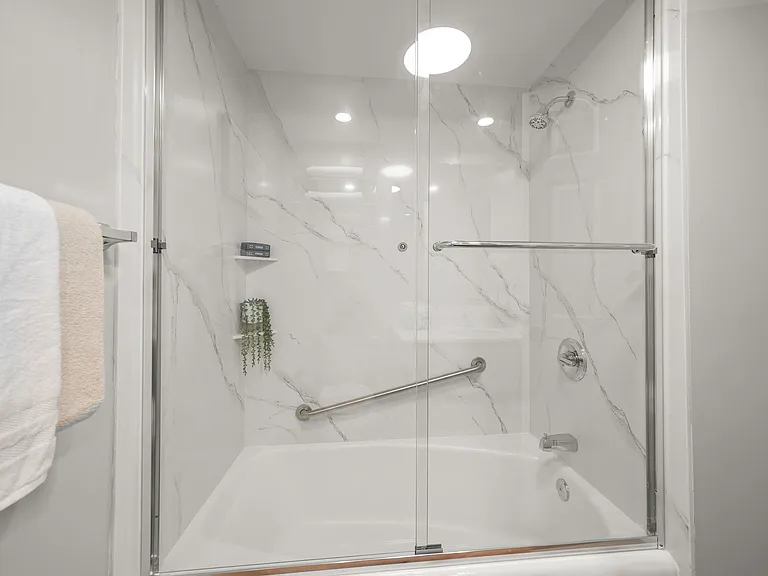 New shower in bathroom