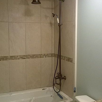 Custom tub tile granite