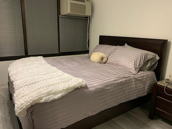 Furnished Queen Size bed and mattress.