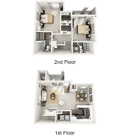 Floor plan 2 Bedroom 2 Bathroom La Montana
